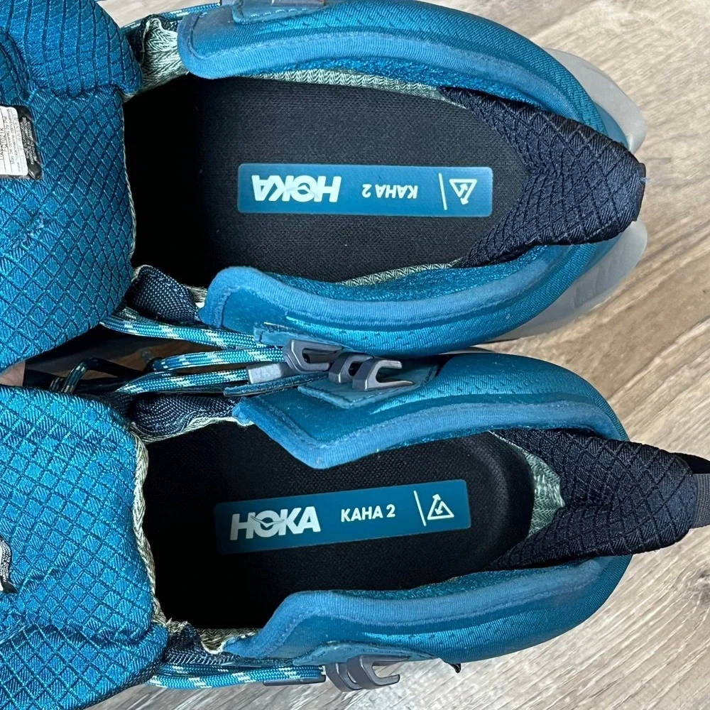 NWOB Hoka One One Kaha 2 GTX Blue Mid Hiking Boots Mens 12D UK 11.5 EU 46 2/3 - Picture 11 of 14